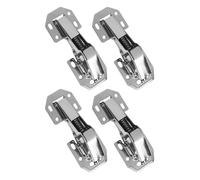 MuchLuckystar 2 Pack Soft Close Concealed Cabinet Hinges, Stainless Steel Kitchen Cupboard Door Mounts with Overlay Half Inset Fit, 112.5x43mm Silver