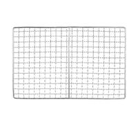 MuchLuckystar 2Pcs Stainless Steel BBQ Grill Mesh, Reusable Baking Net for Fish Vegetables, Heat Resistant Non-Stick Grilling Mat, 25.5x16.5cm