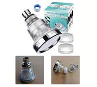 MuchLuckystar 3 Inch Adjustable Shower Head with Filter, Triple Function High Pressure Rain Spray for Hard Water, Fluoride Removal, White