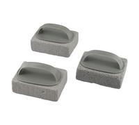 MuchLuckystar 3-Pack Pumice Cleaning Stone for Grills and Pools, Handheld Scrubber Brick for Grease, Burnt Marks and Hard Water Stains, Gray