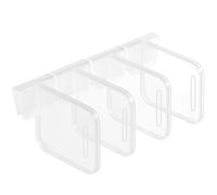 MuchLuckystar 4 Pcs Refrigerator Door Partition Boards, Adjustable Plastic Shelf Organizers for Kitchen Storage Bottle Rack, White