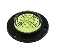 MuchLuckystar 50mm x 12mm Round for spirit Level Bubble, 360° for bullseye Angle Leveller for Alignment, Black Clear for mini Circular Level