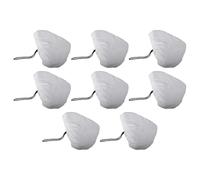 MuchLuckystar 8 Pack Microfiber Mop Pads for Steam Cleaner, Reusable Washable Replacement Cloths Compatible with Vax, Vileda, Neo, Moolan & Triangular Mops, 27x21cm White