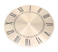 MuchLuckystar 9.5 Inch Aluminium Wall Clock Face, 243mm Gold Metal Replacement with Roman Numerals, Flat Profile for DIY Quartz Clock Repair