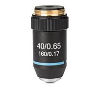 MuchLuckystar Achromatic Microscope Objective Lens, 195 Black RMS Thread 20.2mm for Biological Microscopes, Copper Anti-Discoloration Objectives