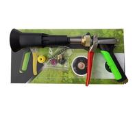 MuchLuckystar Adjustable Windproof Water Sprinkler, Long-Range Mist Irrigation Nozzle for Garden Agriculture, ABS Spray Jet, Black