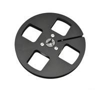 MuchLuckystar Aluminum Tape Reel 5 Inch Empty Spool for Analog Recording - Alloy Hub with 4 Holes - Compatible Studer Teac - Black Silver Red Blue Gold - 15x15x3cm(Black)