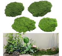 MuchLuckystar Artificial Moss Plastic Fake Green Plants for Pot Decoration Garden DIY Crafts Realistic Lichen Look Indoor Outdoor Use 50g