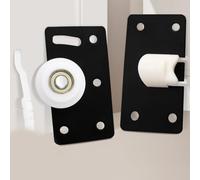 MuchLuckystar Concave Sliding Door Roller for Wardrobe Closet, Heavy Duty Nylon Wheel with Adjustable Height, Silent Iron Caster 85x45mm Black