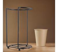 MuchLuckystar Cup Storage Rack No Drilling Required Metal Wall Mounted Dispenser for Disposable Water Tea Cups Black White Gold