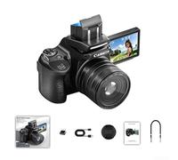 MuchLuckystar Digital Camera, 68MP with Flip Screen 28X Zoom 4K Video Viewfinder High-Definition DSLR Camera Photography Accessories for Vlogging (Camera)