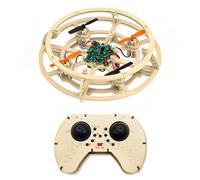 MuchLuckystar DIY Wooden Model Kit with Intelligent Hover, 3-Speed Control & LED Lights, 3D Flip RC Aircraft for Beginners