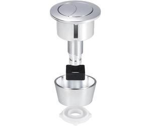 MuchLuckystar Dual Flush Push Button Toilet Cistern Replacement 20mm-60mm, ABS Plastic Compatible with for fluidmaster PRO550UK & Skylo SKY005, Black