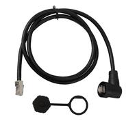 MuchLuckystar E13 Threaded Network Switch Coupler, IP67 Waterproof Angled Molded Male Connector, CAT5E/CAT6A Compatible, Black