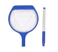 MuchLuckystar Fine Mesh Pool Skimmer Net with Telescopic Detachable Pole, Aluminum Handle for leaf Rake for Swimming Pool Cleaning, 33.8x24.6cm