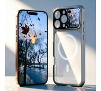 MuchLuckystar for iPhone 16PM Smart Photo Rear Projection Phone Case, Magnetic Smart Kits for TPU & Silicone Touch screen Built-in 3.7V/115mAh for battery 18.5 * 10 * 3CM(Gray)