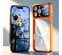MuchLuckystar for iPhone 16PM Smart Photo Rear Projection Phone Case, Magnetic Smart Kits for TPU & Silicone Touch screen Built-in 3.7V/115mAh for battery 18.5 * 10 * 3CM(Orange)