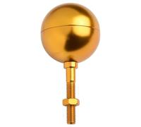 MuchLuckystar Gold Anodized Aluminum Flagpole Ball Topper, 3 Inch Diameter Garden Flag Pole Ornament Finial for Outdoor Yard Decor