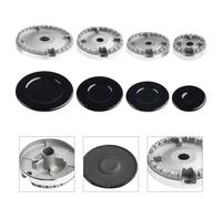 MuchLuckystar Iron Gas Stove Burner Crown Cap Set, Uniform Flame Distributor for Shabaf Cookers, Stove Lid Replacement Kit (Concave/Flat)