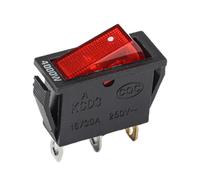 MuchLuckystar KCD3 Red DPST Rocker Switch 3 Pin On-Off 15A 250V/20A 125VAC with Light for Boat Car Household Appliances