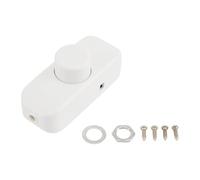 MuchLuckystar LED Dimmer Switch 220V-240V, Rotary Push On/Off Inline Controller with Memory Function, Noise-Free Trailing for edge for LED and Incandescent Lights, Black