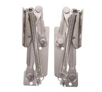 MuchLuckystar Pair Lift-Up Hinge Flap Support, 240N Gas Spring Sofa Bed Cabinet Parts, Adjustable Opening up to 80°, Steel T-57 Flip-Up Hinges for DIY Furniture Repair, Silver
