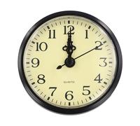 MuchLuckystar Quartz Clock Insert 90mm with Arabic Numerals, Silent Movement Replacement for DIY Wall Clock Repair, Black Face Plastic and Metal Parts