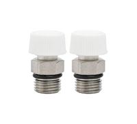 MuchLuckystar Radiator Bleed Valve, 2 Pack Manual Brass Air Vent Valve for BSP Thread Heating Systems, Nickel Plated Bleeder Valve, Construction