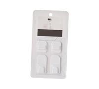 MuchLuckystar Self-Adhesive Remote Control Holder Set, 4-Pack Wall Hooks for TV AC Phone Remotes and Keys, No Drill Storage Organizer, ABS Plastic, Black