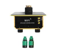 MuchLuckystar Solar Irradiation Timer with for smart APP Control, WiFi Automatic Watering System with Rain Sensor, Dual Power via Solar Panel & USB for Garden Lawn Greenhouse