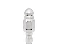 MuchLuckystar Stainless Steel Drain Cleaning Nozzle 1/4 Quick Connect, Front 6 Rear Jets for High Pressure Water Pipe Sewer Unclogging, 56mm