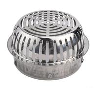 MuchLuckystar Stainless Steel Roof Floor Drain Filter, Anti-Clog Gutter Guard for Leaves & Debris, Outdoor Balcony Sewer Strainer (50-200mm)(200mm)