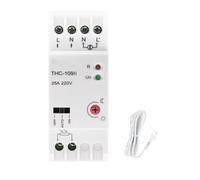 MuchLuckystar THC-109B DIN Rail Light Control Switch with Photo Sensor, AC 220V-240V 16A-25A Adjustable Lux Twilight Switch for Street Garden