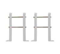 MuchLuckystar Thickened Cast Iron Radiator Feet, Low Carbon Steel Floor Brackets for Vertical Fixed Support, Salt Spray Resistant, White, 2 Pack