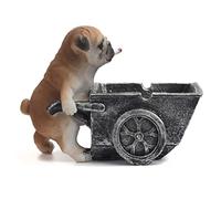 Muchly Creative Ashtray,Cute Funny dog Shape Ash Tray Set,Tabletop Portable Modern Ashtrays, Ceramic Desktop Ash Holder for Patio Home Office,Great Gift for Men Women