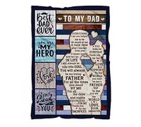MUCHNEE Dad's Fleece Blanket - Ultra-Soft Gift for Father, Father-in-law, Grandpa, Stepdad - Perfect for Sofa, Couch, Travel - Father's Day, Birthday Present