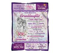 MUCHNEE Granddaughter Blanket 60"x50" - Granddaughter Gift from Grandma Grandpa, Graduation & Special Occasion Throw Blanket