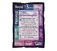 MUCHNEE Granddaughter Blanket | Grandma's Gift | Birthday, Graduation, Anniversary