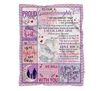 MUCHNEE Granddaughter Graduation Blanket, 60"x50" from Grandma & Grandpa for Mother's Day or Christmas