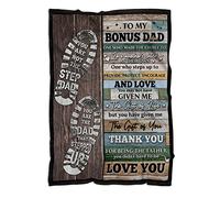 MUCHNEE Stepdad Blanket - Dad Throw Blanket Gifts from Daughter Son, Stepdad Gift for Father Father-in-Law Grandpa, Soft Blankets for Men Grandpa Husband