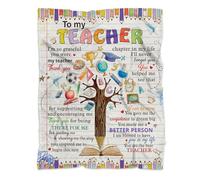MUCHNEE Teacher Throw Blanket Gift for Women Men, Teacher Appreciation Gift, Thank You Present on Birthday Christmas, Fleece Soft Cozy Blanket for Sofa Bed