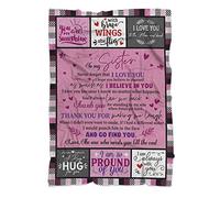 MUCHNEE to My Sister Blanket 60"x50", Sister Gifts from Sisters, Sister Birthday Gifts from Brothers, Best Sister Ever Throw Blanket, Gifts for Sister on Wedding Anniversary Christmas Valentines Day