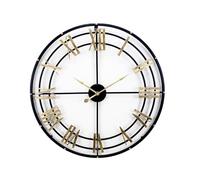 muchoose Wall Clocks Metal Roman Numerals living Room Skeleton Antique Vintage Retro Style for Home Office Living Room Bedroom Decoration(40CM)