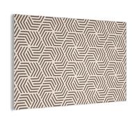 MuchoWow© Acoustic Panels 120x80 cm Noise Cancelling Wall Panel Soundproof Treatment Sound Proofing For Walls House Decor Felt Boards Beige - Brown - Patterned - Stripes