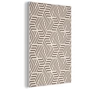 MuchoWow© Acoustic Panels 40x60 cm Noise Cancelling Wall Panel Soundproof Treatment Sound Proofing For Walls House Decor Felt Boards Beige - Brown - Patterned - Stripes