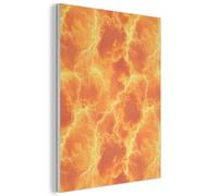 MuchoWow© Acoustic Panels 50x70 cm Noise Cancelling Wall Panel Soundproof Treatment Sound Proofing For Walls House Decor Felt Boards Lightning - Storm - Orange