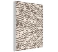 MuchoWow© Acoustic Panels 60x80 cm Noise Cancelling Wall Panel Soundproof Treatment Sound Proofing For Walls House Decor Felt Boards Beige - Brown - Patterned - Stripes