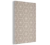 MuchoWow© Acoustic Panels 60x90 cm Noise Cancelling Wall Panel Soundproof Treatment Sound Proofing For Walls House Decor Felt Boards Beige - Brown - Patterned - Stripes