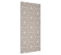 MuchoWow© Acoustic Panels 80x160 cm Noise Cancelling Wall Panel Soundproof Treatment Sound Proofing For Walls House Decor Felt Boards Beige - Brown - Patterned - Stripes