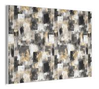 MuchoWow© Acoustic Panels 90x60 cm Noise Cancelling Wall Panel Soundproof Treatment Sound Proofing For Walls House Decor Felt Boards Brush strokes - Shadow patterns - Black - Gold